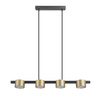 Hängelampe 4x GX53 Schwarz Gold MIRELLA Sanico Goldlux