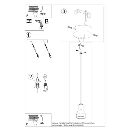 LED-Hänge-Deckenleuchte QUBIC E27 grau SOLLUX
