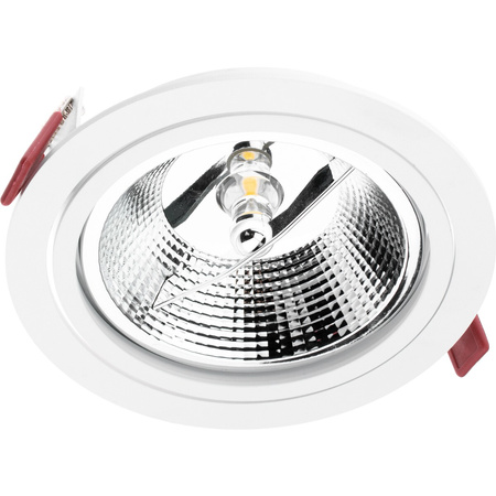 Einbaustrahler GU10, AR111 Einbauspot 14mm Runde beweglich Weiß CARPI LUMILED