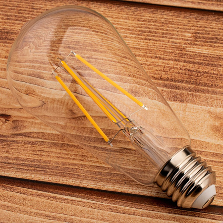 LED Lampen E27, Glühbirne ST64 8W = 60W 880lm 360° 4000K neutral Glühfaden LUMILED