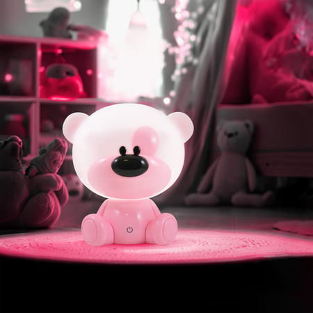 Dekorative Tischlampe 2.5W 59lm Rosa Dimmbar Teddybär Sanico Goldlux