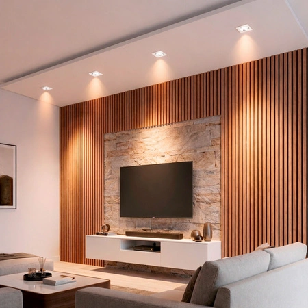 Einbaustrahler GU10, MR16 Einbauspot HALOGEN Quadrat beweglich Weiße Blech PICTOR LUMILED