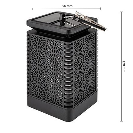 Garten Laterne LED Solar Dekorative Flamme Quadratisch 17cm