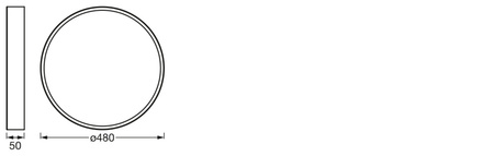 LED-Deckenleuchte 48cm Plafond Weiß 36W 3000K Warm LEDVANCE