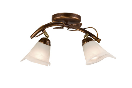 BLUSH 2 x E14 Weiß Holz Classic Deckenleuchte LM-2.1 Lamkur