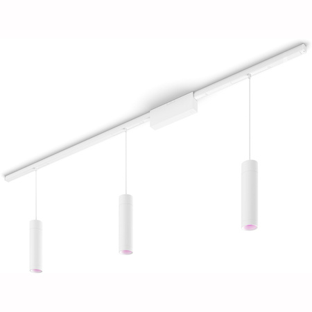Perifo Lighting Rail Kit 1.5m + 3x LED Pendelleuchte 15.6W CCT RGB Philips HUE Bluetooth Weiß