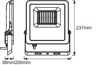 LED Fluter 50W 4250lm 3000K Dimmbar IP65 Schwarz LEDVANCE Smart+ WiFi Flood