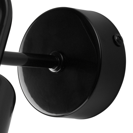 Wandleuchte CAMILLA E27 Schwarz Loft Wandleuchte KM-1.79 Lamkur