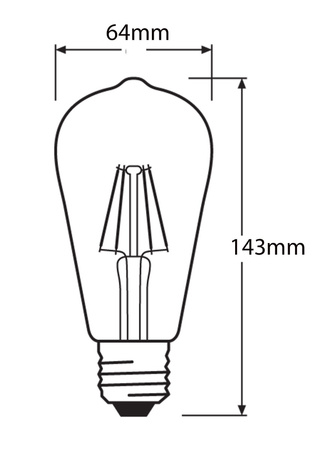 LED Lampe E27 6,5W 725lm 2400K Warm OSRAM Vintage 1906 Dimmbar