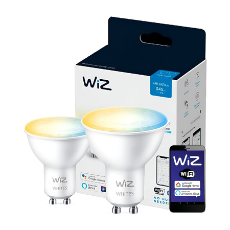 2x LED-Lampe GU10 4.7W = 50W 2700-6500K SMART WiFi WiZ