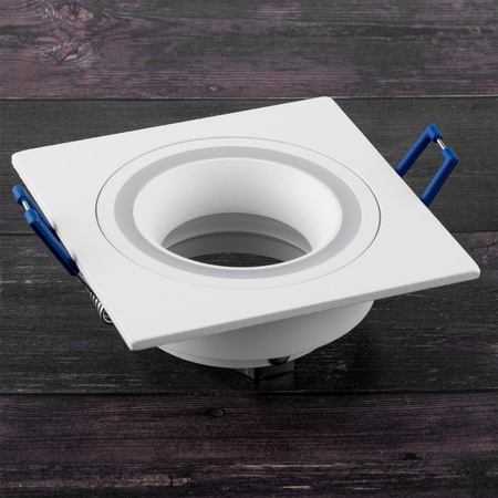 Einbaustrahler GU10, Einbauspot HALOGEN Quadrat Weiß CLARO LUMILED