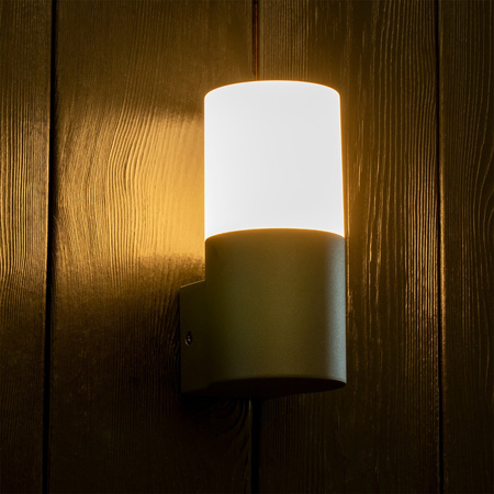 LED-Fassaden-Wandleuchte E27 IP44 17cm Graphit DALLAS GOLDLUX (Polux)