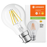 LED Lampen A60 B22d 6.5W = 60W 806lm 2700K Warmweiß FILAMENT LEDVANCE