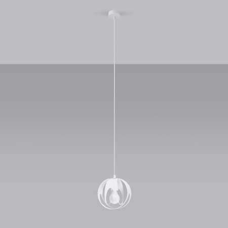 LED-Deckenpendelleuchte TULOS E27 Überhang Weiß SOLLUX