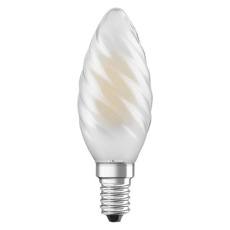LED-Kerzenlampe E14 BW40 3,4W = 40W 470lm 4000K Neutral 300° CRI90 Filament milchig dimmbar LEDVANCE Superior