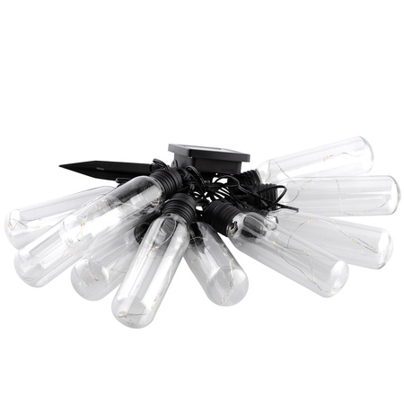 Solar Garten Girlande 10x LED Lichterkette Dekorative Kugeln 3.8m Warm