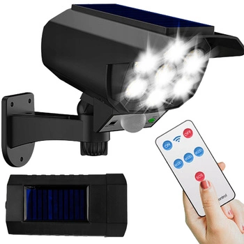 LED Solarlampe Fake Kamera Outdoor Garten Bewegungsmelder + Fernbedienung