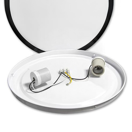 Decken-LED-Leuchte Decken-Wandleuchte SOLEN 2xE27 rund schwarz