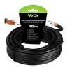 Antennen Koaxialkabel Kupfer Gel CU Terrestrisch 4K Full HD Schwarz 15M VAYOX
