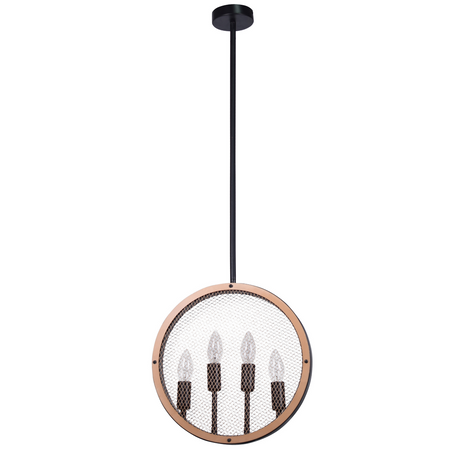 Retro Vintage Deckenpendellampe 4xE14 schwarz + gold ARETE IL MIO GOLDLUX (Polux)