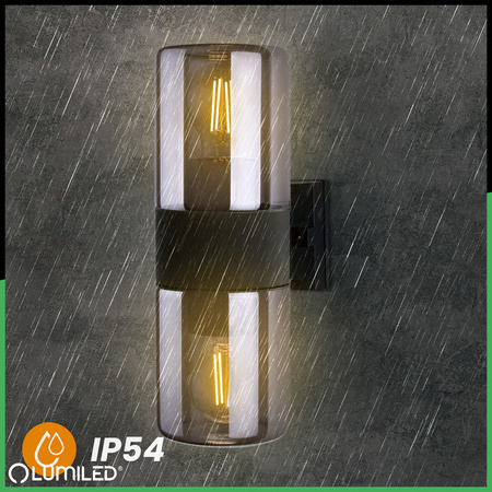 Garten Wand Außenwandleuchte 2x E27 SALVIA LUMILED