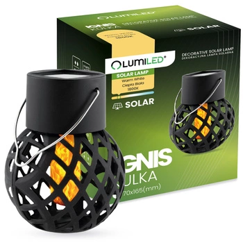 Solar-LED-Lampe, Hängende Kugelleuchte IP44 1800K 7cm IGNIS LUMILED