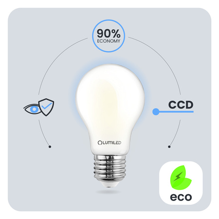 LED Lampen E27, Glühbirne A60 11W = 100W 1521lm 360° 4000K neutral Milch Glühfaden LUMILED