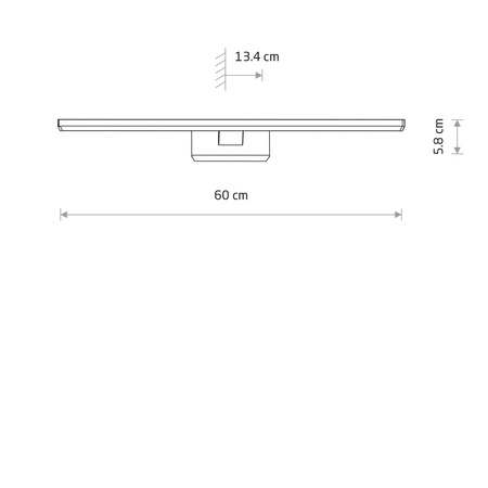 PICASSO LED-Wandleuchte 8131 Nowodvorski Chrom 12W 4000K IP44 Moderne Badezimmer-Wandleuchte