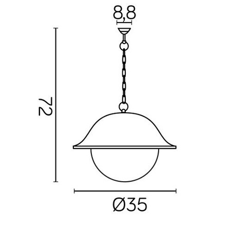 Hängende LED-Gartenleuchte für den Außenbereich Prince Max K 1018/1/O-BD E27 Su-Ma