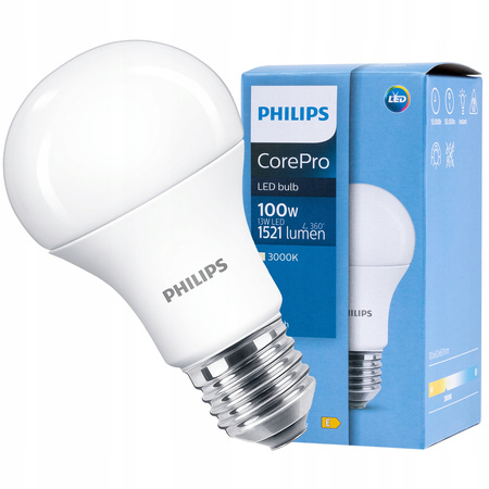 LED-Lampe E27 A60 13W = 100W 1521lm 3000K Warm PHILIPS
