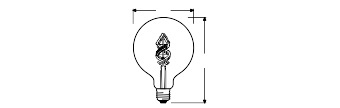 E27 G125 LED Lampen 4,5W = 30W 2700K Warm RGB 300lm 300° LEDVANCE SMART+ WIFI Filament dimmbar