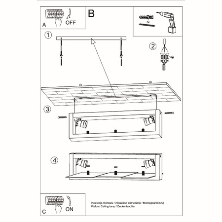 FENIKS 2 2xE27 Modern Weiß SOLLUX Deckenanbauleuchte