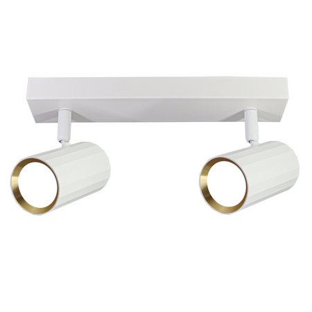 Wand- und Deckenstrahler 2x GU10 Weißgold NICEA Sanico Goldlux