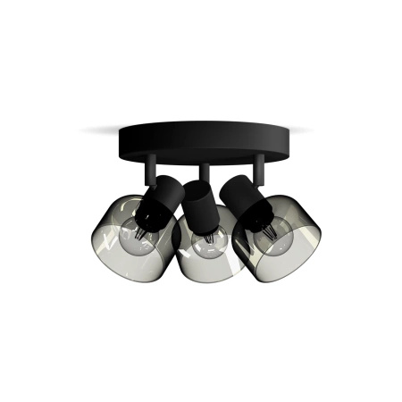 Deckenleuchte Reflektor Plafond 3x E14 LED Schwarz Sleet Philips