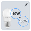 6x LED Lampen E27, Glühbirne P45 CCD 10W = 100W 990lm 180° 4000K Milch neutral LUMILED