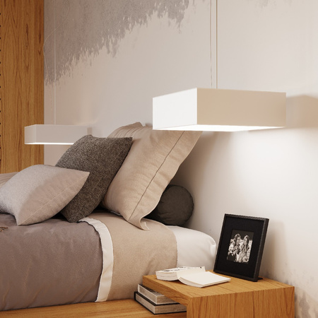 Anbauleuchte HORUS 4xE27 Deckenaufbauleuchten Square 55cm Modern Weiß SOLLUX