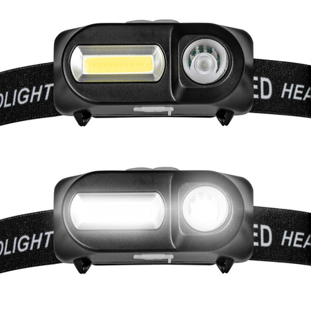 Wiederaufladbare Kopflampe XPE + COB VA0115 Vayox