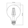 LED-Lampe E27 G95 7W = 60W 806lm 2700K Warm Filament Dimmbar TOSHIBA