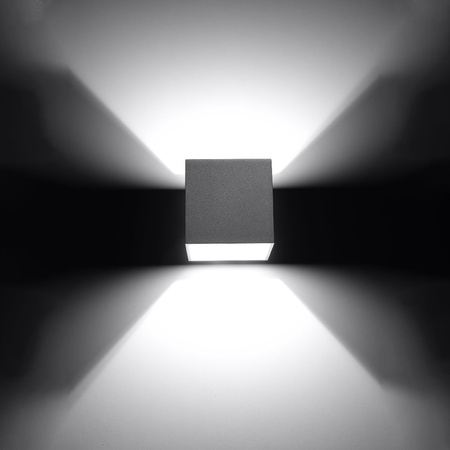 Wandleuchte QUAD 1 G9 Cube Up-Down Minimalistisch Grau SOLLUX