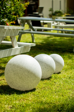 Außengartenlampe 230V E27 BULL 30cm Stein