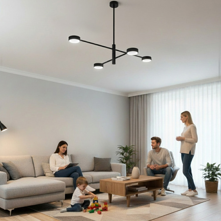 LED Pendelleuchte 4x GX53 Wall Schwarz OVILO LUMILED