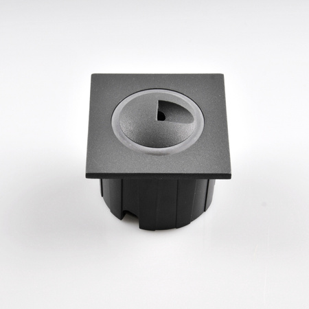 LED-Treppeneinbauleuchte 3W 20lm IP44 4000K graphit quadratisch Q3 GOLDLUX (Polux)