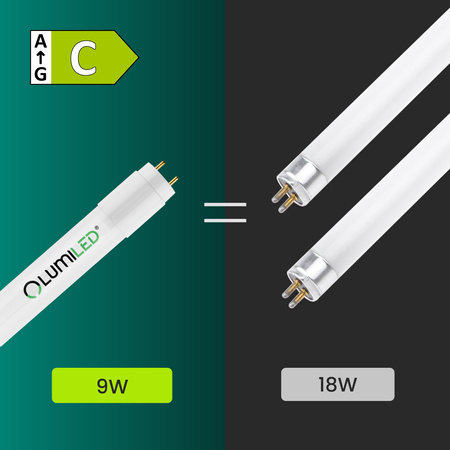 LED Leuchtstofflampe G13, Leuchtstoffröhre T8 9W 4000K 60cm 160lm/W neutral LUMILED