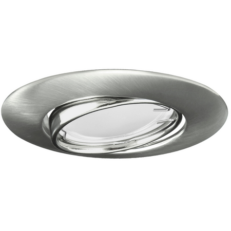 Set aus 3x beweglichen Halogenlampen GOLDLUX (Polux), rund, Nickel + GU10 3,5W LED Lampen