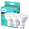 3x LED Leuchtmittel GU10 4,7W = 50W 380lm 2700K Warm 36° PHILIPS