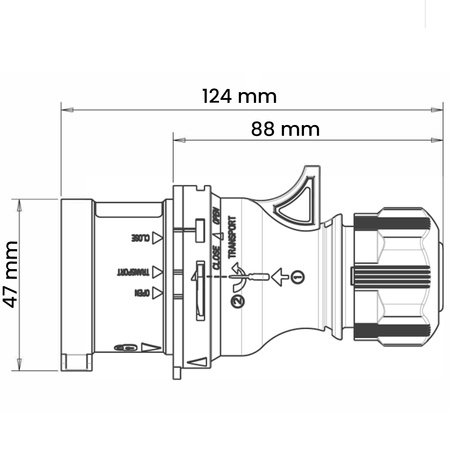 Tragbarer Netzstecker 16A 230V 3p IP54 hermetisch