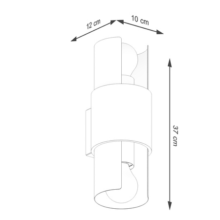 Wandleuchte Wandleuchte 2x E27 White Flash Blue Sapphire SL.1674 Sollux