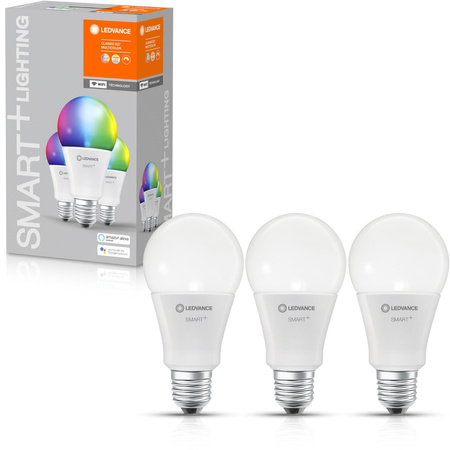 3x LED Lampe E27 A75 14W = 100W 1521lm CCT RGB SMART+ WiFi Dimmbar LEDVANCE