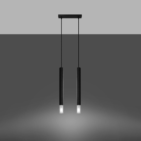 LED-Deckenpendelleuchte WEZYR 2xG9 Schwarz SOLLUX