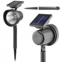 LED Solarbetriebene Gartenleuchte Reflektor 0.4W IP44 Dämmerungssensor Kalte Farbe